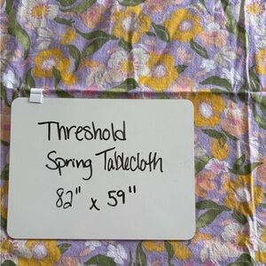 Threshold Lavender Floral Tablecloth with Yellow Blossoms